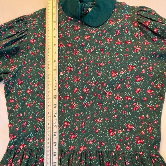 VTG 80s LAURA ASHLEY DRESS WOMENS 10 FLORAL LONG SLEEVE COLLARED GREAT BRITAIN - Picture 13 of 16